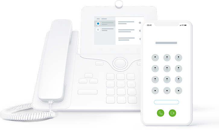 Placetel Telefonie mit Tischtelefon und Smartphone